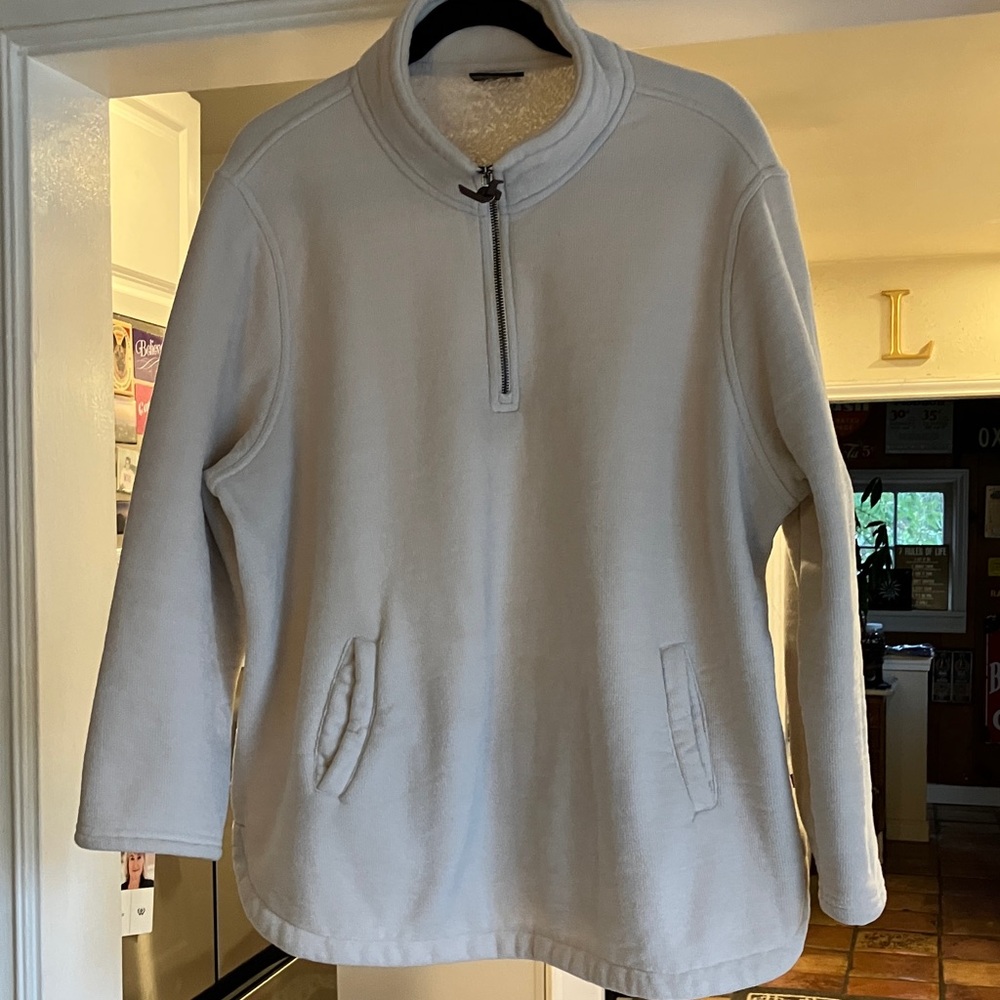 Men's Cream Quarter-Zip Sweater